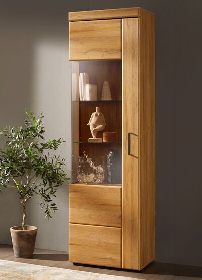 Vitrinenserie mit T&uuml;ren und Schubladen mit Softclose 