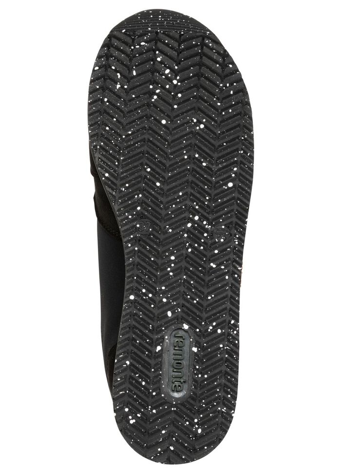 Remonte, trendige Damen-Sneaker, Weite G, mit herausnehmbarem Fu&szlig;bett SCHWARZ-GOLD