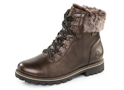 Remonte Schn&uuml;r-Stiefelette mit Pl&uuml;schkragen 