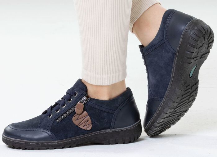 ELENA EDEN, bequeme Damen-Schn&uuml;rschuhe, Weite G, mit herausnehmbarem Fu&szlig;bett MARINE