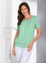 Shirt-Tunika mit breitem Bund SALBEI