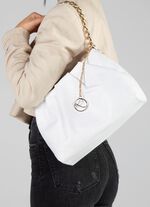 Laurina Tasche aus genarbtem Kalbleder WEISS