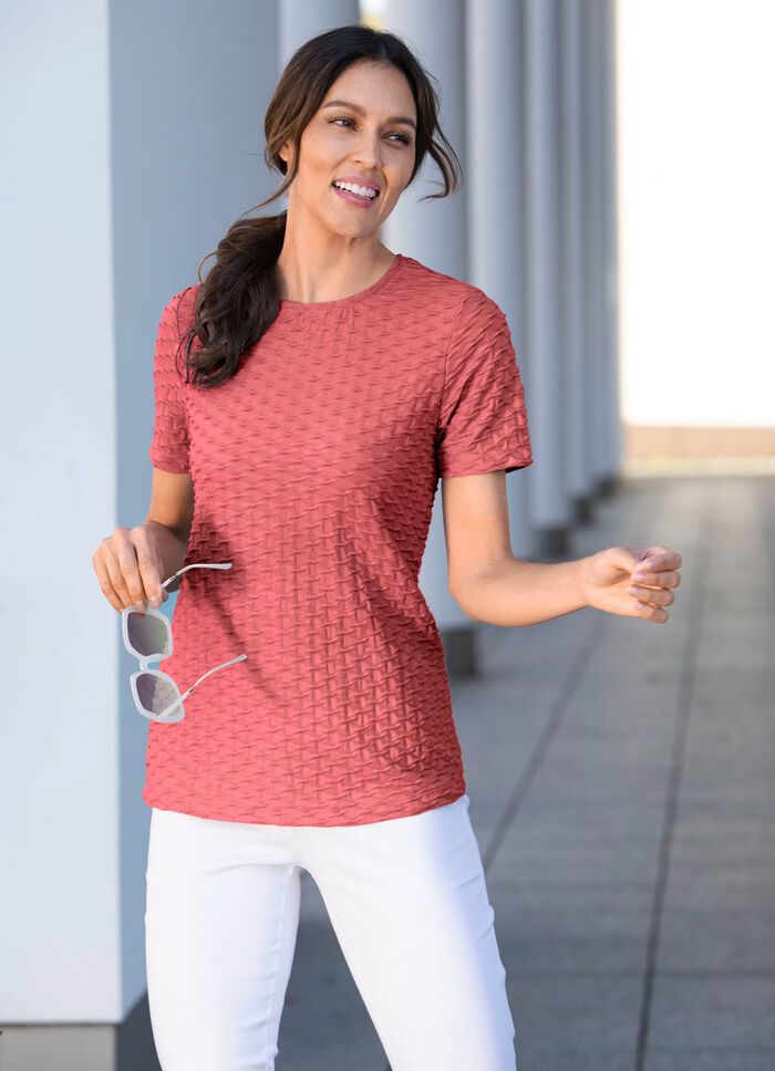Shirt mit interesanter Struktur in 3 Farben ROSENHOLZ