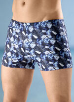 Badehose in höherer Kastenform mit Reißverschlusstasche 