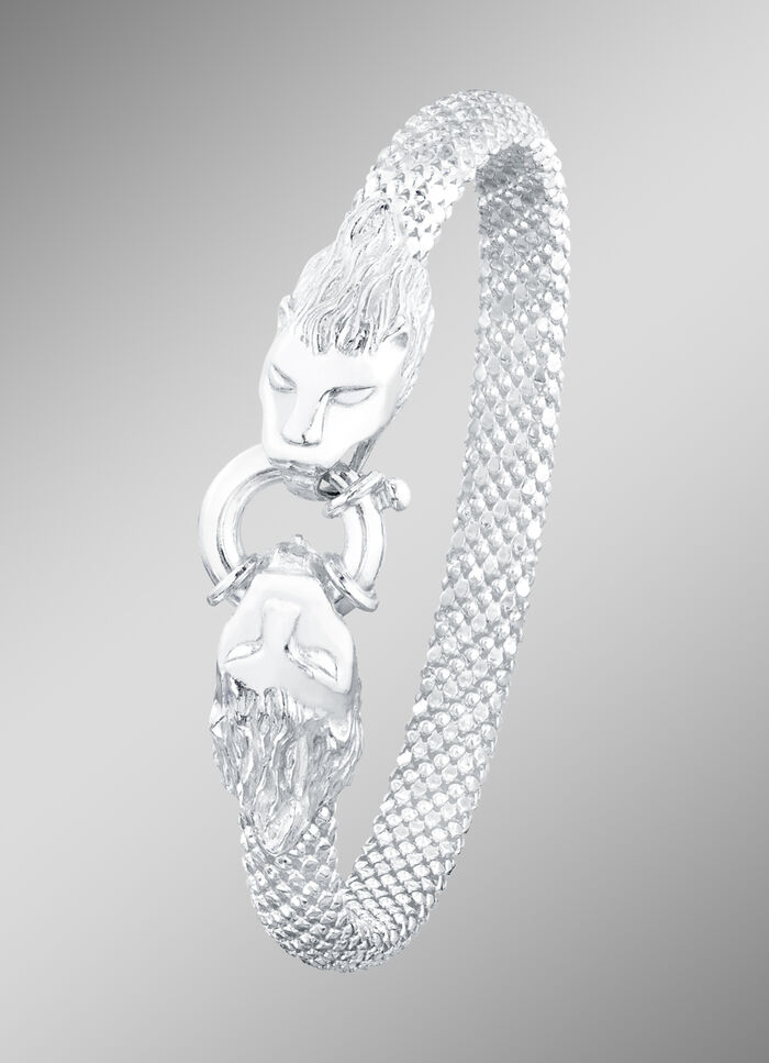 Armband aus Silber mit Löwenköpfen