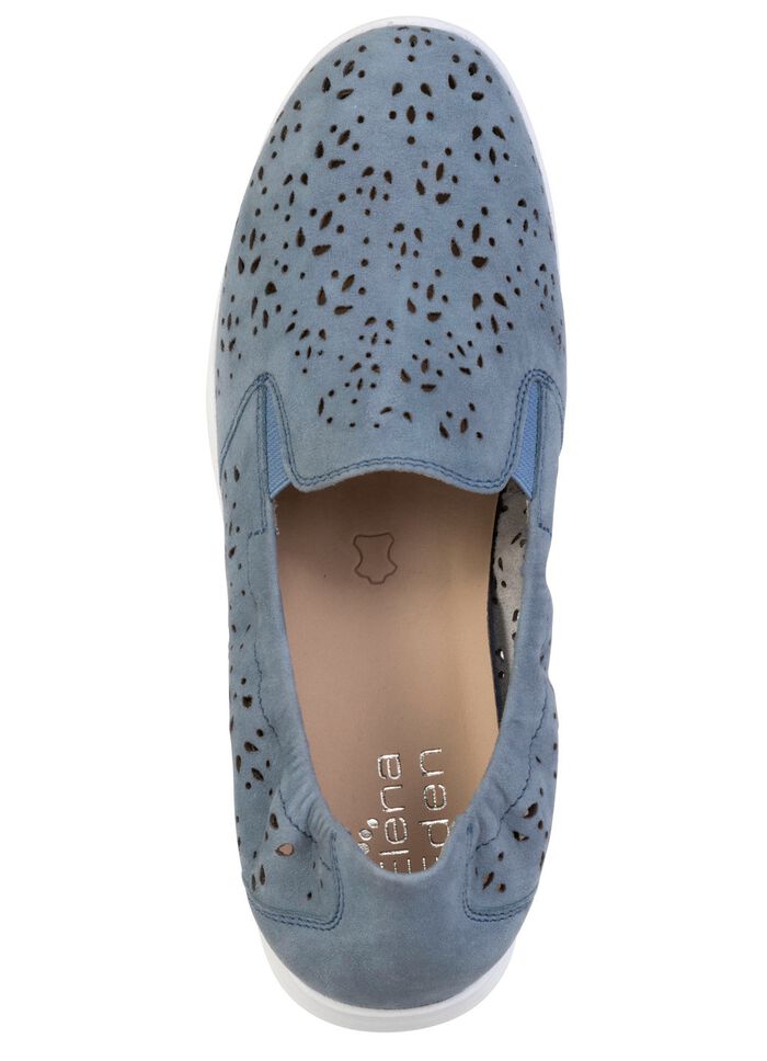 ELENA EDEN, sommerliche Damen-Slipper, Weite G, mit herausnehmbarem Fu&szlig;bett JEANS