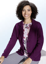Strickjacke in edlem Blazerstyle BROMBEERE