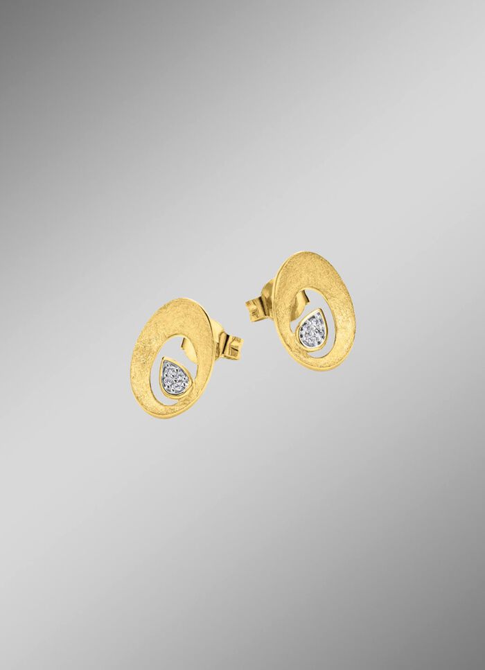 Funkelnder Glanz: Ohrstecker mit 8 Brillanten 