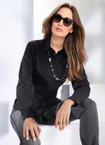 Bluse mit Hemdkragen SCHWARZ