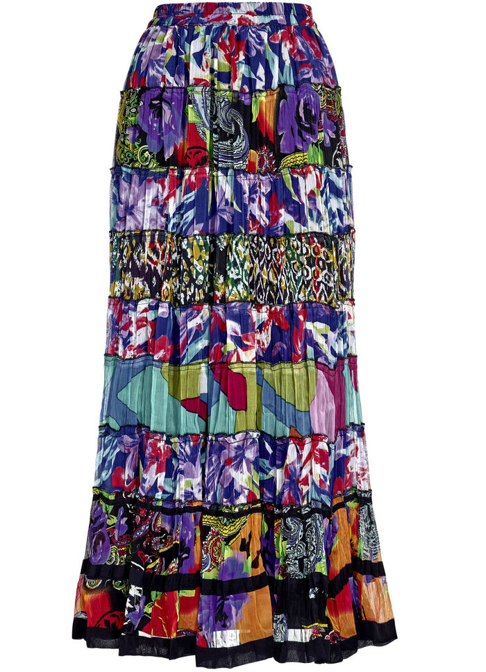 Stufenrock aus Chiffon-Crinkle 