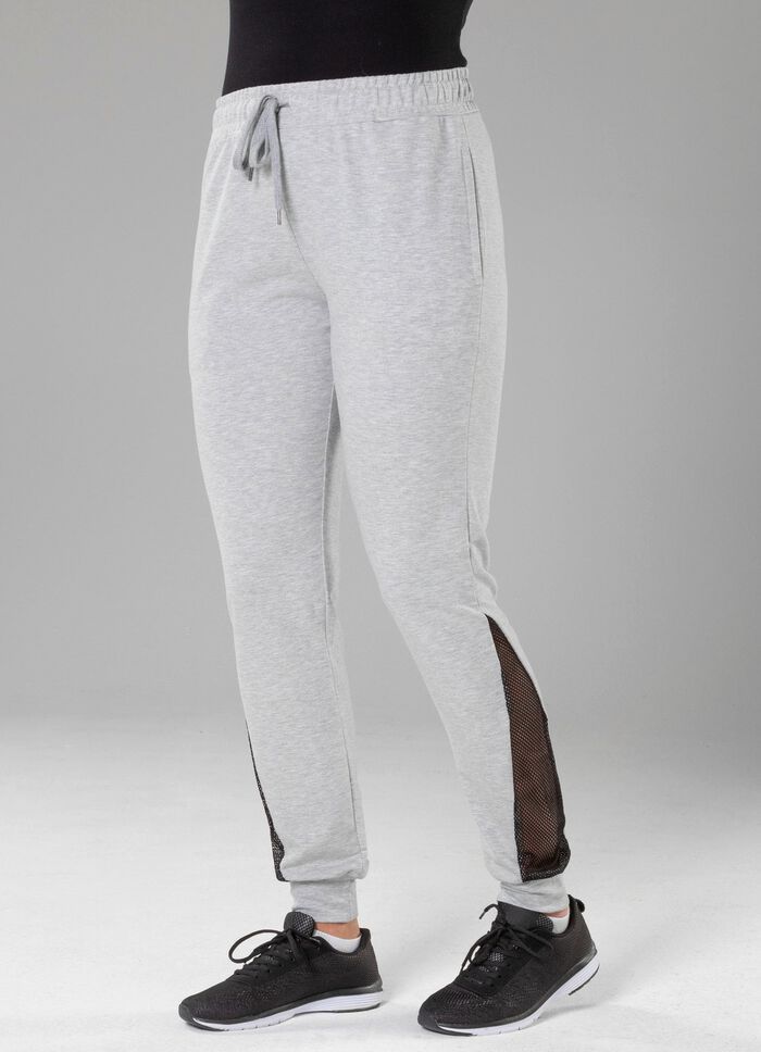 Freizeithose mit Netzeinsatz in 4 Farben 
