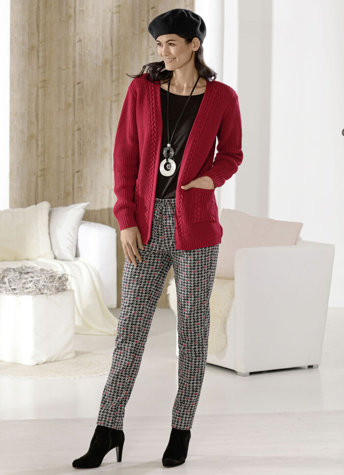 Strickjacke in Perlfang 