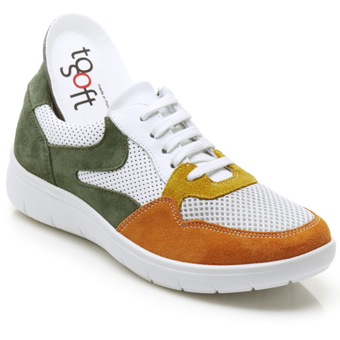 Toosoft Sneaker im Materialmix ORANGE-KOMBI