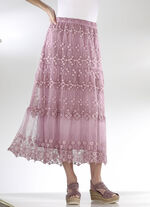 Stufenrock mit spezieller Färbetechnik ROSENHOLZ