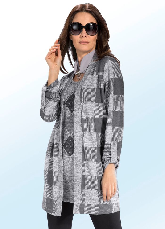 Longshirt mit Allover-Dessin 