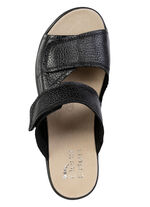 ELENA EDEN, bequeme Damen-Pantoletten, Weite H, mit herausnehmbarem Fußbett SCHWARZ