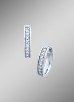 Platin Creolen mit lupenreinen Brillanten 