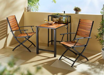 Balkon-M&ouml;bel Santorin II aus ge&ouml;ltem Akazienholz 