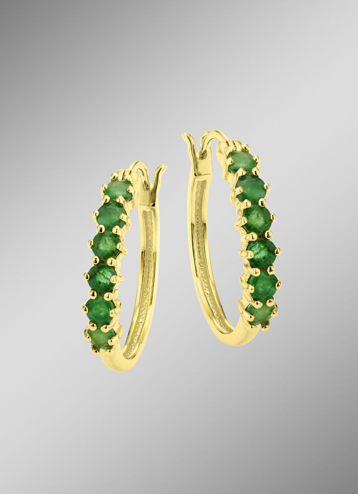 Creolen mit echt Smaragd 