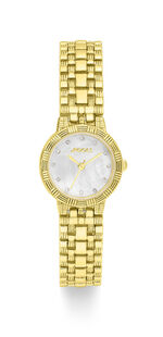 Pools-Quartz-Damen"uhr mit Metallgehäuse und Edelstahlband 