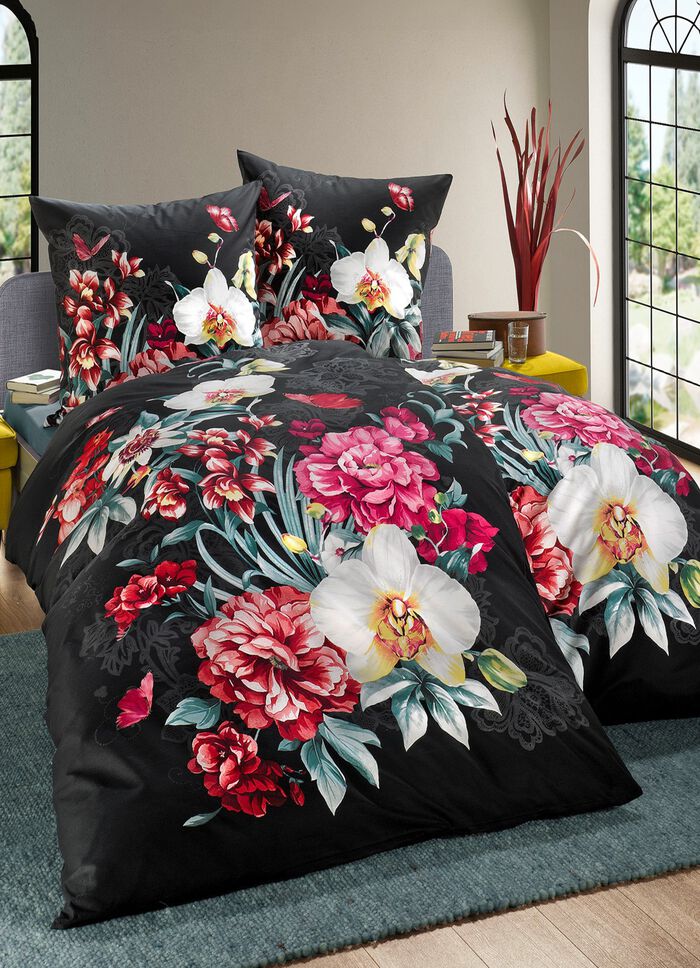 Kaeppel-Bettw&auml;sche-Garnitur mit Rei&szlig;verschluss 