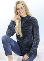 Pullover mit Multicolor-Melangeeffekt 