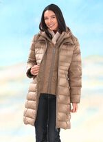 Daunen-Kurzmantel mit Rei&szlig;verschlussleiste 