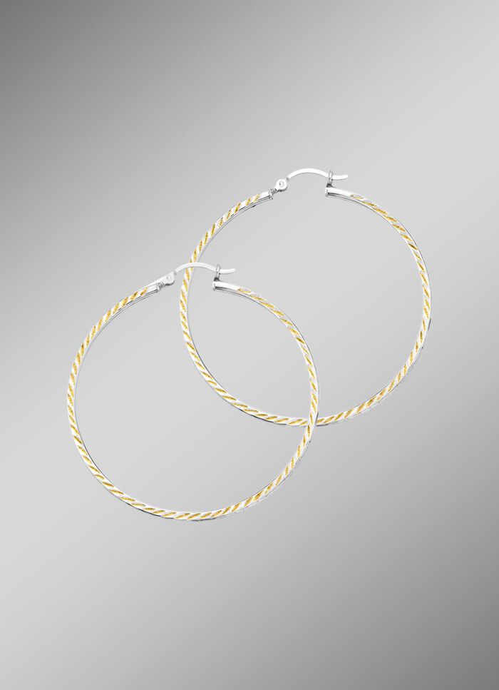 Funkelnde Creolen aus Silber 925/- fein 