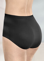 brio lingerie Fünferpack Slips mit elastischen Abschlüssen 3X BORDEAUX, 2X SCHWARZ