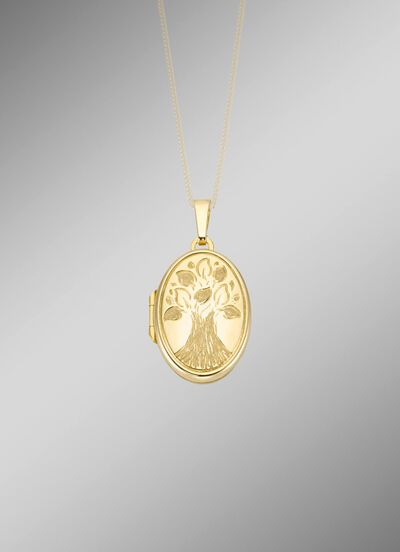 Medaillon zum &Ouml;ffnen mit Lebensbaum-Motiv 