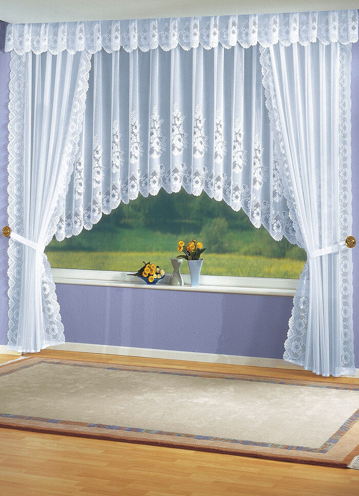 Aparter C-Bogen-Store mit Floral-Dessin 