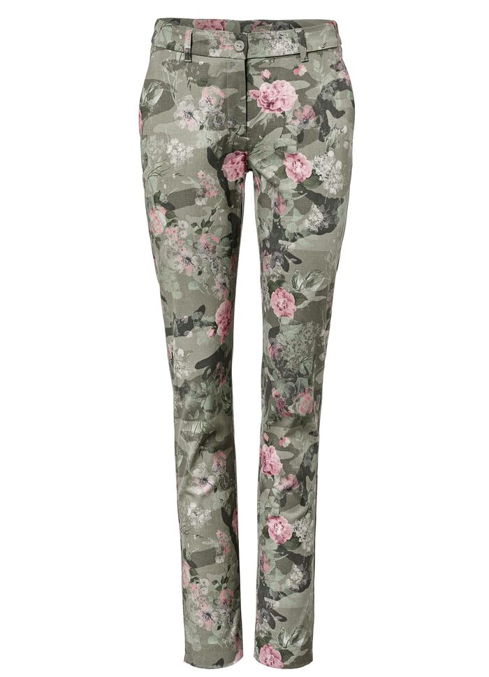 Hose mit angesagter Dessinierung OLIV-KHAKI-ROS&Eacute;