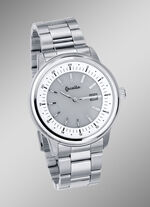 Elegante Herrenuhr mit Edelstahlbandgehäuse  
