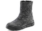 Waldl&auml;ufer Stiefelette mit Zebra-Dessin SCHWARZ-GRAU