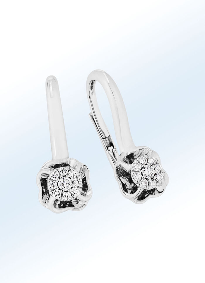 Ohrringe aus Wei&szlig;gold mit Brillanten 