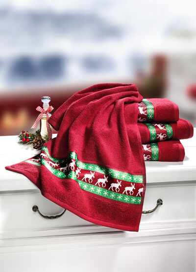 Frottier-Serie mit Elch-Motiven 