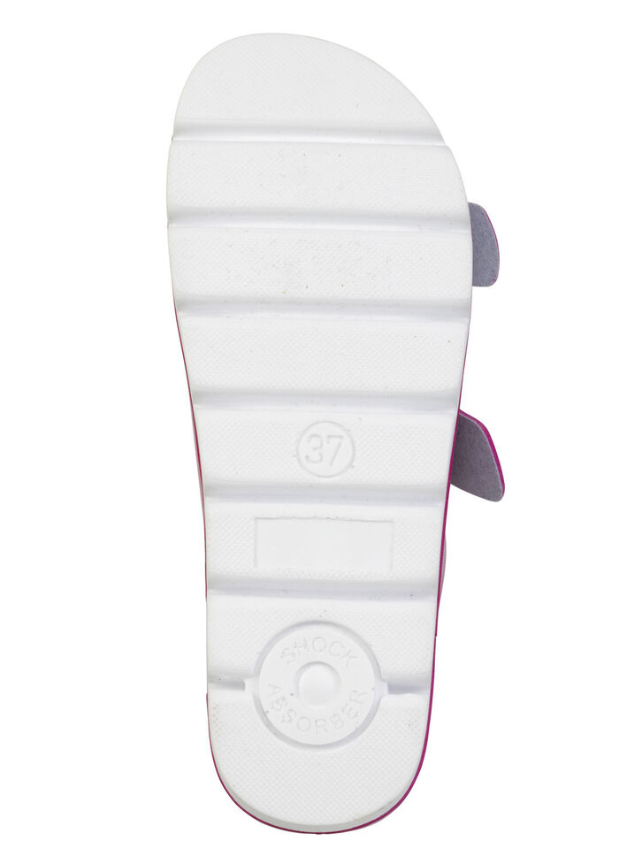 Klassische Damen-Pantoletten, mit verstellbaren Schließen PINK