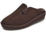 Atmungsaktive Herren-Hausschuhe, mit Schurwolle BRAUN