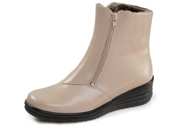 ELENA EDEN, gef&uuml;tterte Damen-Stiefeletten, Winterschuhe, Weite H, mit Lammfell 