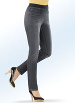 Power-Stretch-Jeans in Schlupfform GRAU