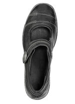 ELENA EDEN, bequeme Damen-Spangenschuhe, Weite H, mit herausnehmbarem Fußbett SCHWARZ