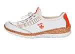 Rieker Sneaker mit elastischem Schnellschn&uuml;rsystem mit Stopper WEISS-BUNT