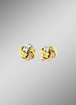 Ohrstecker in Knotenform, Tricolor 