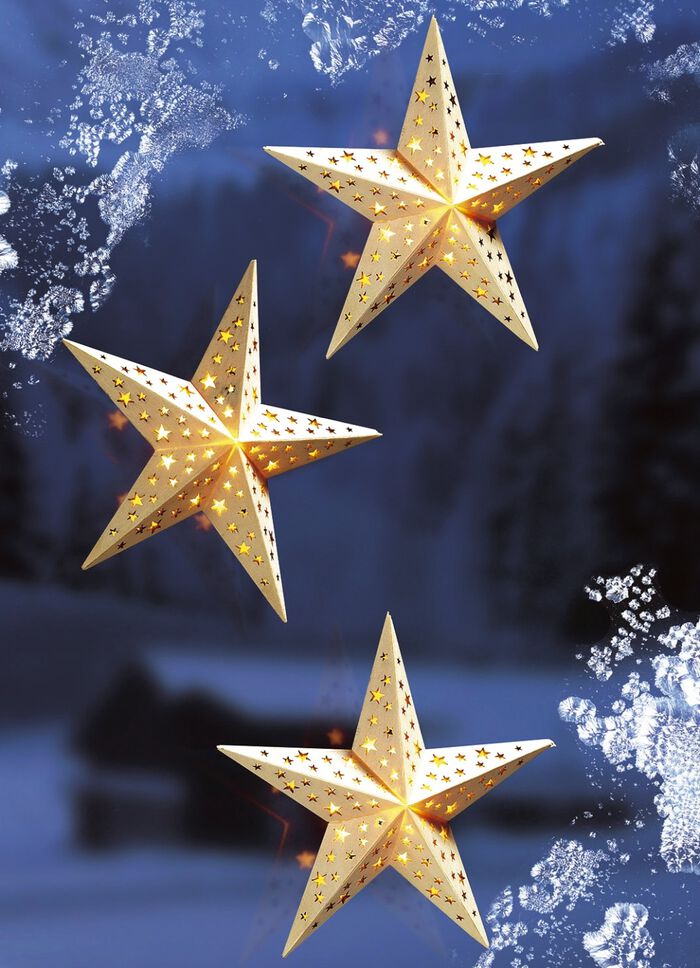 LED-Sterne, 3er-Set
