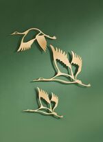 Wanddekoration aus Metall, 3-teilig  