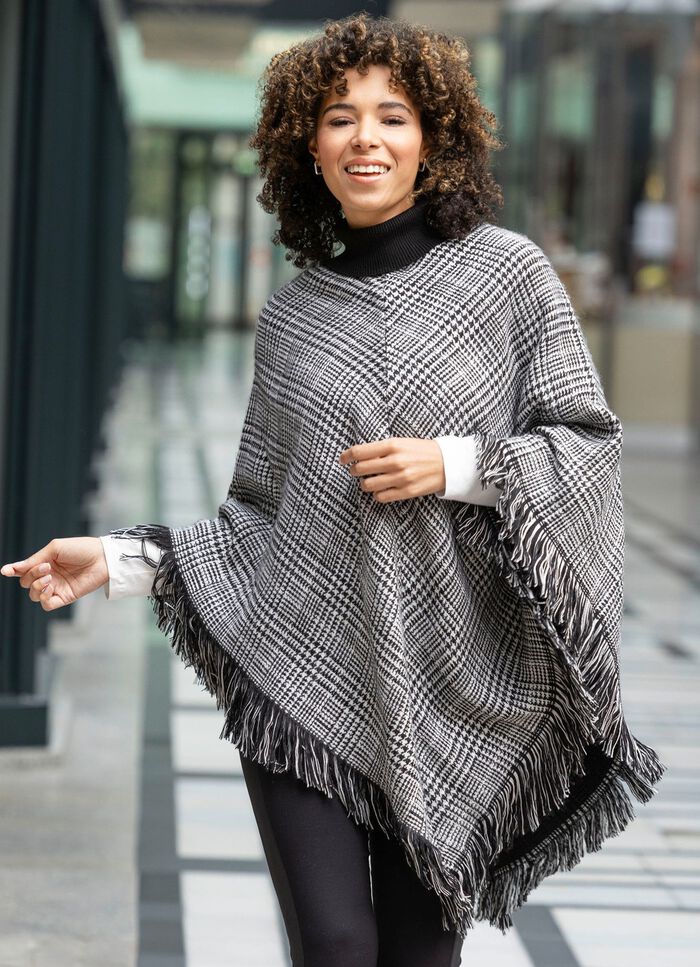 Poncho in weicher Kuschelqualit&auml;t 