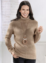 Pullover mit Alpaka-Anteil SAND MELIERT