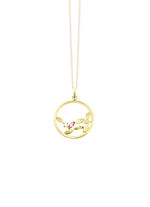 Anhänger mit Edelsteinen und synth. Zirkonia 