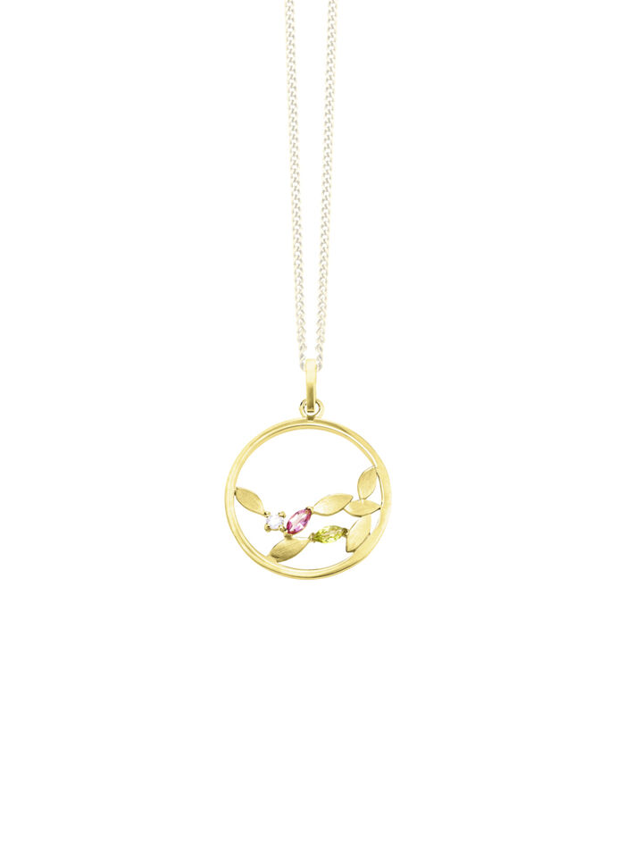 Anhänger mit Edelsteinen und synth. Zirkonia 