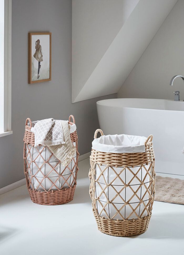 Moderner W&auml;schekorb NATUR